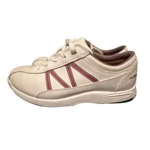 AMF Bowling Shoes Womens 8.5 Leather Athletic Sneakers White Red